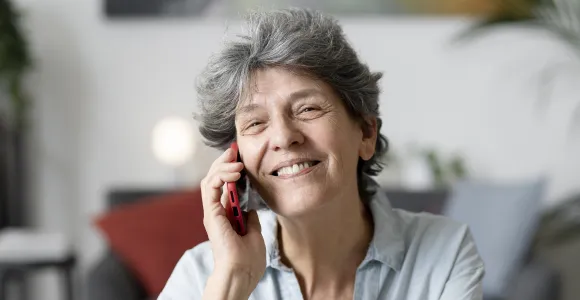 Une volontaire téléphonie