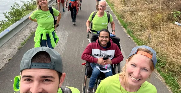 sur les routes de Wallonie en joëlette
