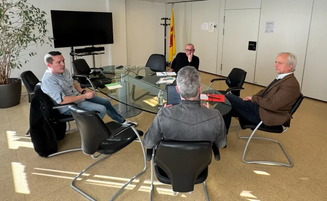 Représentants d'Altéo et de la FéMA avec le ministre Coppieters