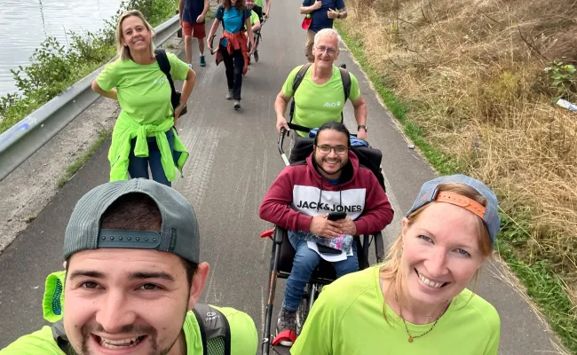 sur les routes de Wallonie en joëlette