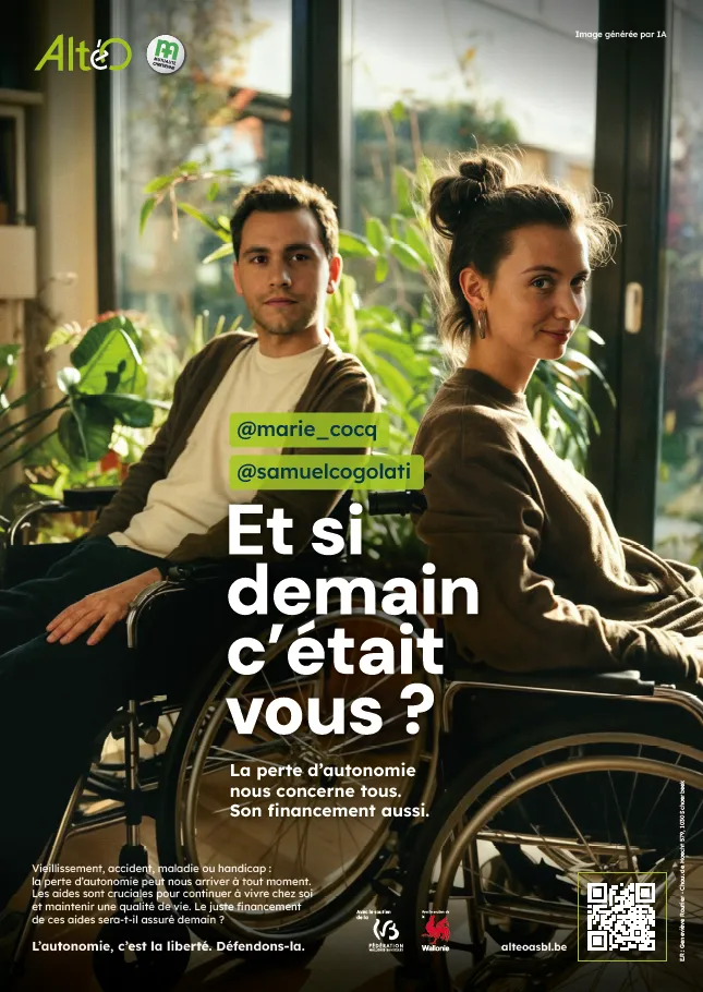 Samuel Cogolati et Marie Lecocq en situation de handicap
